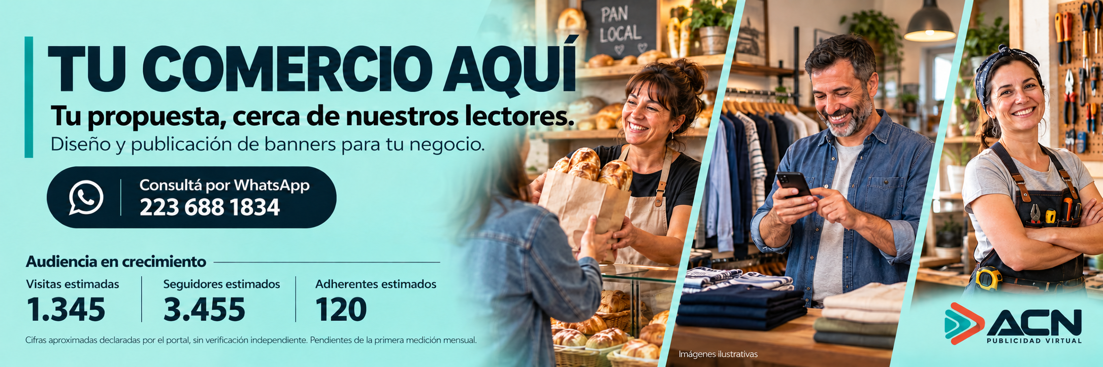 Tu comercio aquí. Publicitá con nosotros. ACN Publicidad Virtual